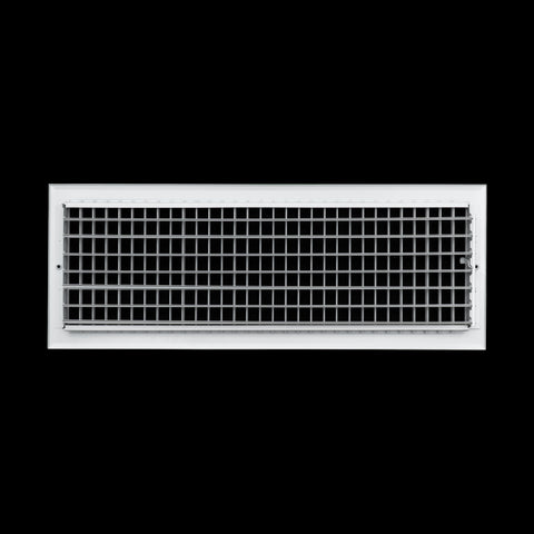 24 x 8-inch White Aluminum adjustable supply register, rear view