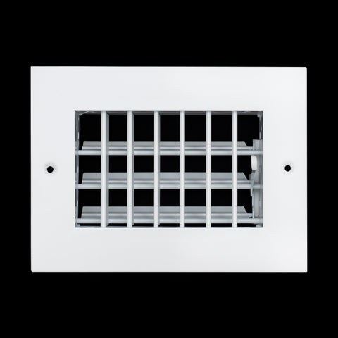 6x4 Modern Aluminum Air Vent Covers & HVAC Grilles | Wall & Ceiling | White | Outer Dimension: 7-3/4"W X 5-3/4"H