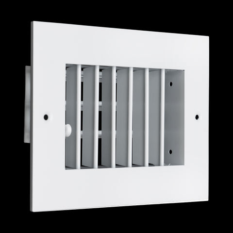 6x4 Modern Aluminum Air Vent Covers & HVAC Grilles | Wall & Ceiling | White | Outer Dimension: 7-3/4"W X 5-3/4"H