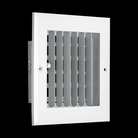 6x6 Modern Aluminum Air Vent Covers & HVAC Grilles | Wall & Ceiling | White | Outer Dimension: 7-3/4"W X 7-3/4"H