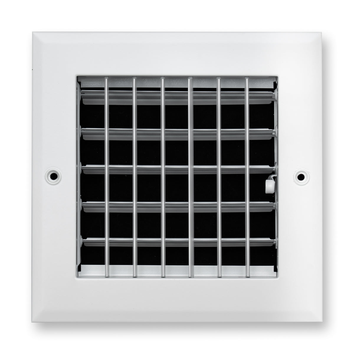 6x6 Modern Aluminum Air Vent Covers & HVAC Grilles | Wall & Ceiling | White | Outer Dimension: 7-3/4"W X 7-3/4"H