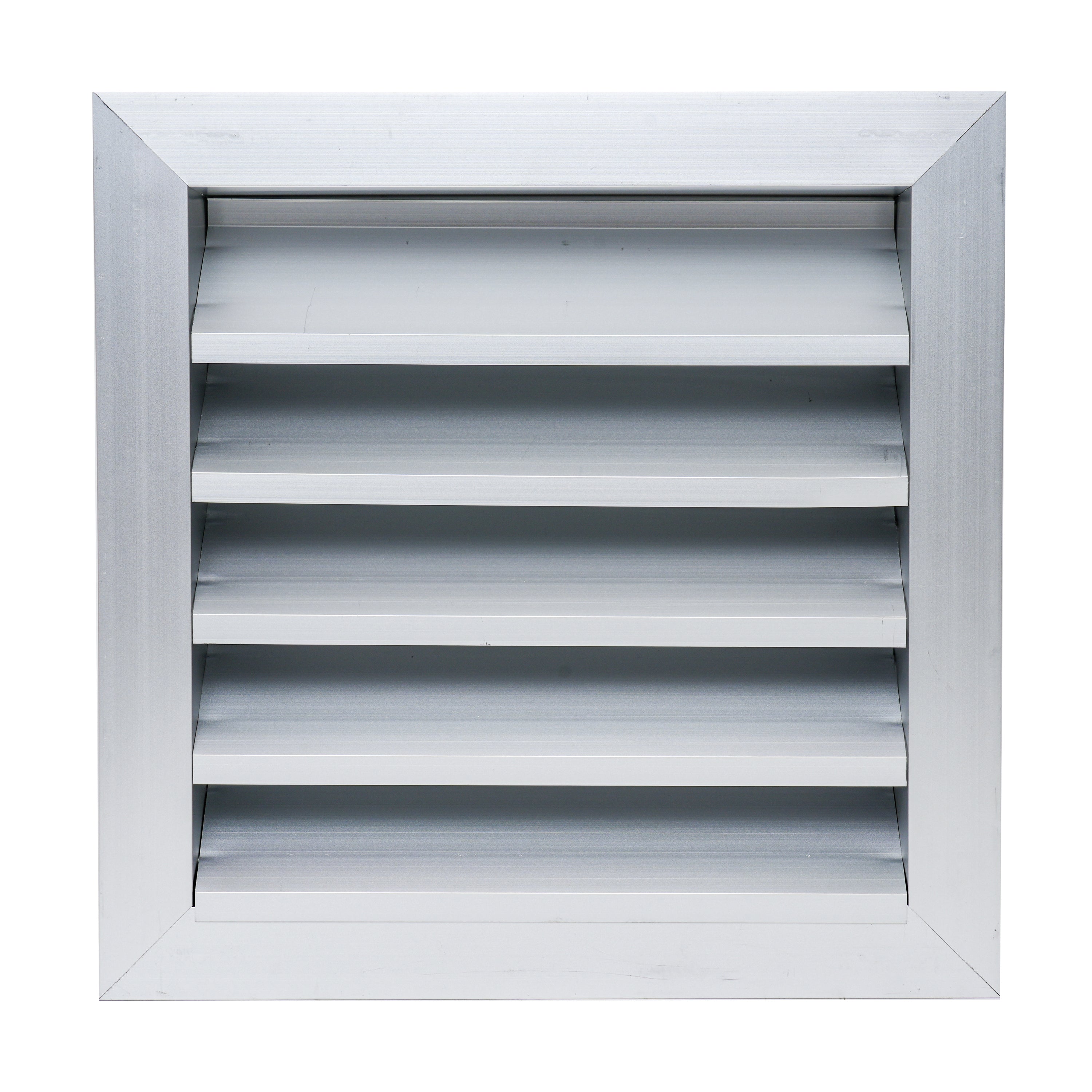 10 x 10-inch unpainted aluminum exterior gable vent, front view