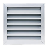 12x12 Anodized Aluminum Exterior Wall Louver, Weatherproof Rain & Rust Resistant Vent Cover