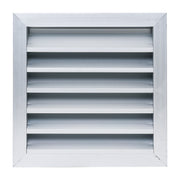 12 x 12-inch unpainted aluminum exterior gable vent, front view