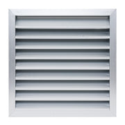 18 x 18-inch unpainted aluminum exterior gable vent, front view