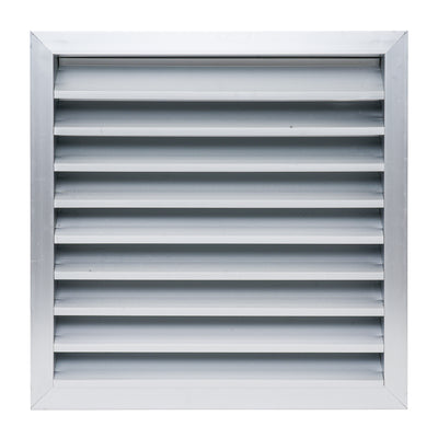 18x18 Anodized Aluminum Exterior Wall Louver, Weatherproof Rain & Rust Resistant Vent Cover
