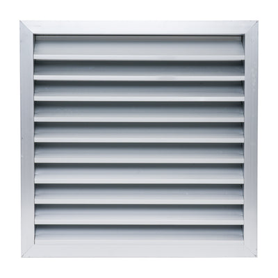 20x20 Anodized Aluminum Exterior Wall Louver, Weatherproof Rain & Rust Resistant Vent Cover