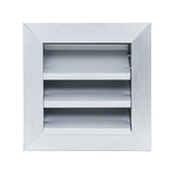 6x6 Anodized Aluminum Exterior Wall Louver, Weatherproof Rain & Rust Resistant Vent Cover