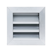 6 x 6-inch unpainted aluminum exterior gable vent, front view