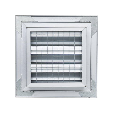 6 x 6-inch unpainted aluminum exterior gable vent, rear view