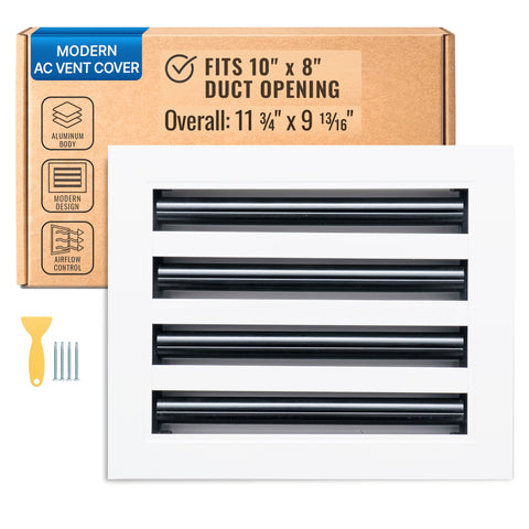10 x 8-inch White Aluminum linear slot diffuser, packaging