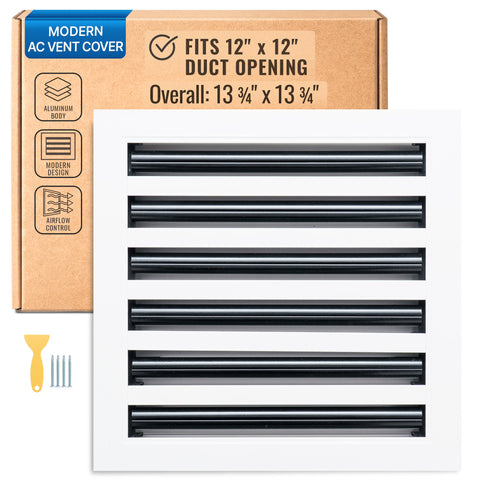 12 x 12-inch White Aluminum linear slot diffuser, packaging