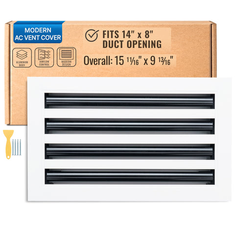 14 x 8-inch White Aluminum linear slot diffuser, packaging