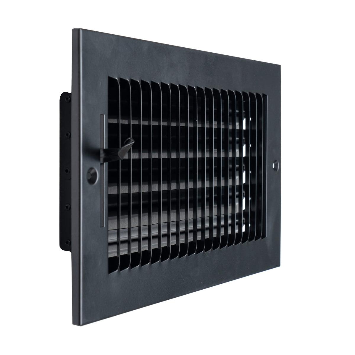 Fits 10x6 Duct Opening 1 WAY Steel Air Supply Diffuser by Handua | Register Vent Cover Grille for Sidewall and Ceiling | Black | Outer Dimensions: 11.75" X 7.75"