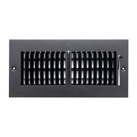 Fits 10x4 Duct Opening 2 Way Steel Air Supply Diffuser by Handua | Register Vent Cover Grill for Sidewall and Ceiling | Black | Outer Dimensions: 11.75" X 5.75"