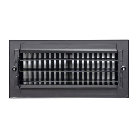 Fits 10x4 Duct Opening 2 Way Steel Air Supply Diffuser by Handua | Register Vent Cover Grill for Sidewall and Ceiling | Black | Outer Dimensions: 11.75" X 5.75"