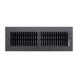 Fits 14x4 Duct Opening 2 WAY Steel Air Supply Diffuser | Register Vent Cover Grill for Sidewall and Ceiling | Black | Outer Dimensions: 15.75" X 5.75"
