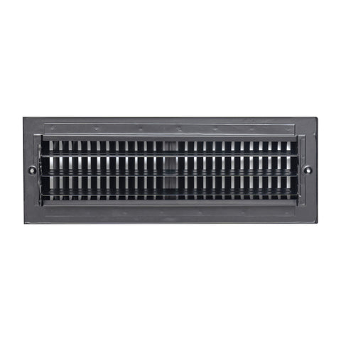Fits 14x4 Duct Opening 2 WAY Steel Air Supply Diffuser by Handua | Register Vent Cover Grill for Sidewall and Ceiling | Black | Outer Dimensions: 15.75" X 5.75"