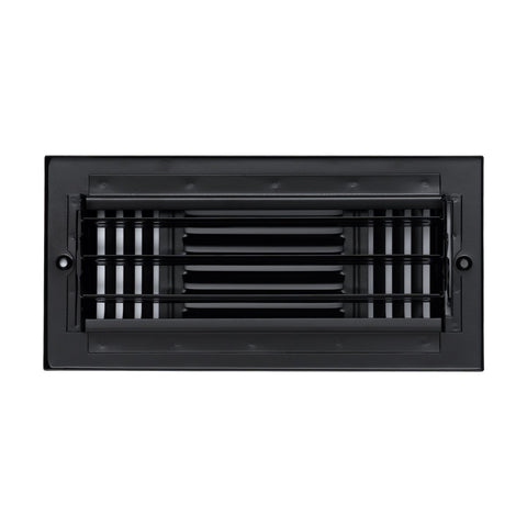 Fits 10x4 Duct Opening 3 Way Steel Air Supply Diffuser | Register Vent Cover Grille for Sidewall and Ceiling | Black | Outer Dimensions: 11.75" X 5.75"