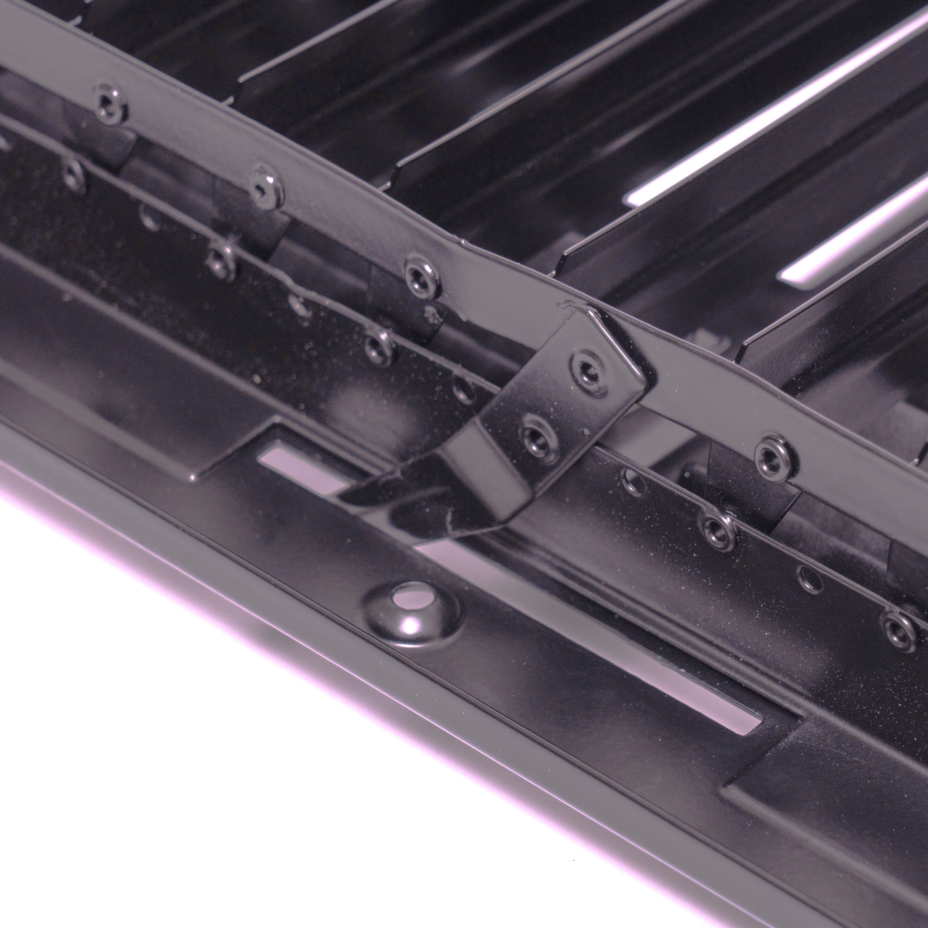 12 x 12-inch Black Steel flat stamped supply register, damper mechanism detail 2