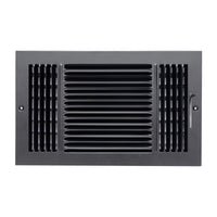 Fits 14x8 Duct Opening 3 Way Steel Air Supply Diffuser by Handua | Register Vent Cover Grill for Sidewall and Ceiling | Black | Outer Dimensions: 15.75" X 9.75"