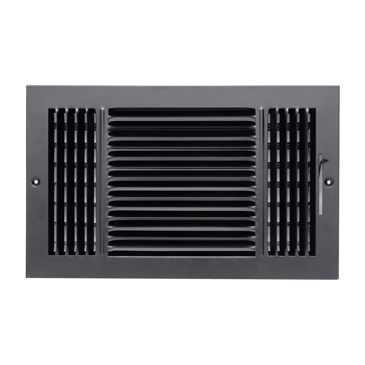 Fits 14x8 Duct Opening 3 Way Steel Air Supply Diffuser by Handua | Register Vent Cover Grill for Sidewall and Ceiling | Black | Outer Dimensions: 15.75" X 9.75"