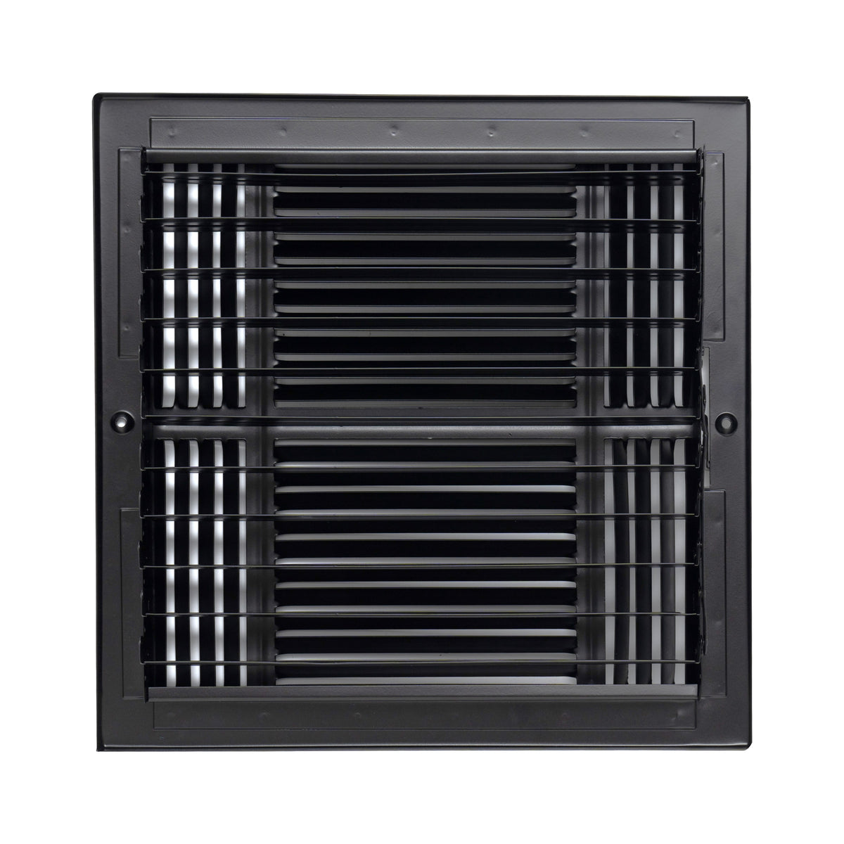 Fits 12x12 Duct Opening 4 Way Steel Air Supply Diffuser by Handua | Register Vent Cover Grill for Sidewall and Ceiling | Black | Outer Dimensions: 13.75" X 13.75"