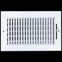 10 X 6 Duct Opening | 1 WAY Steel Air Supply Diffuser for Sidewall and Ceiling