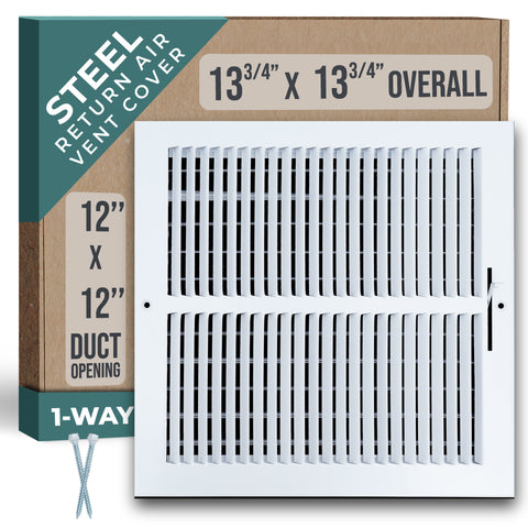 12 X 12 Duct Opening | 1 WAY Steel Air Supply Diffuser for Sidewall and Ceiling