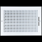 12 x 8-inch White Steel flat stamped supply register, front view