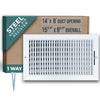 Steel Air Supply Diffuser 1 WAY | Vent Cover Grille for Sidewall and Ceiling