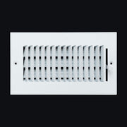 8 x 4-inch White Steel flat stamped supply register, front view