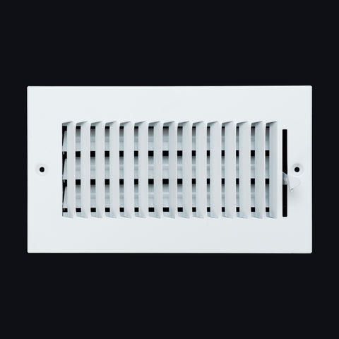 Fits 8x4 Duct Opening 1 WAY Steel Air Supply Diffuser by Handua | Register Vent Cover Grille for Sidewall and Ceiling | White | Outer Dimensions: 9.75" X 5.75"