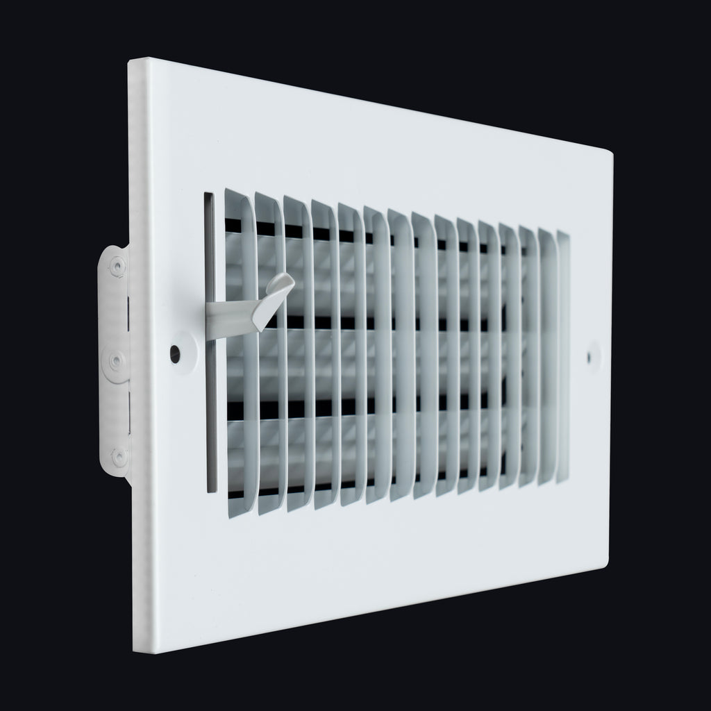8 X 4 Duct Opening | 1 WAY Steel Air Supply Diffuser for Sidewall and Ceiling
