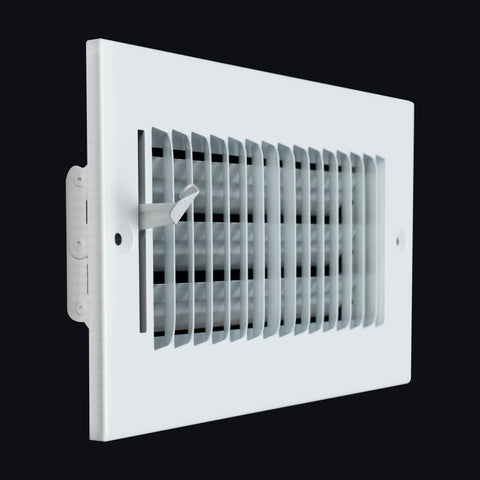 Fits 8x4 Duct Opening 1 WAY Steel Air Supply Diffuser by Handua | Register Vent Cover Grille for Sidewall and Ceiling | White | Outer Dimensions: 9.75" X 5.75"