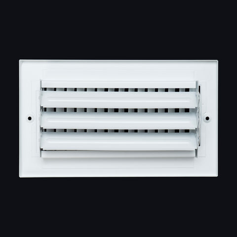 Fits 8x4 Duct Opening 1 WAY Steel Air Supply Diffuser by Handua | Register Vent Cover Grille for Sidewall and Ceiling | White | Outer Dimensions: 9.75" X 5.75"