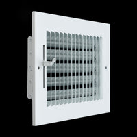 Fits 8x6 Duct Opening 1 WAY Steel Air Supply Diffuser by Handua | Register Vent Cover Grille for Sidewall and Ceiling | White | Outer Dimensions: 9.75" X 7.75"