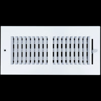airgrilles 10 x 4 duct opening - 2 way steel air supply diffuser for sidewall and ceiling hnd-asg-wh-2way-10x4 764613097832 - 1