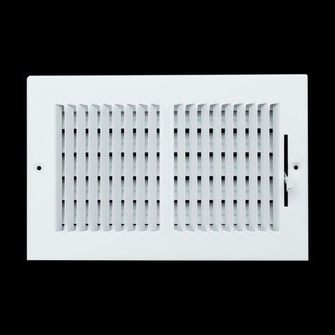 Fits 10x6 Duct Opening 2 WAY Steel Air Supply Diffuser by Handua | Register Vent Cover Grille for Sidewall and Ceiling | White | Outer Dimensions: 11.75" X 7.75"
