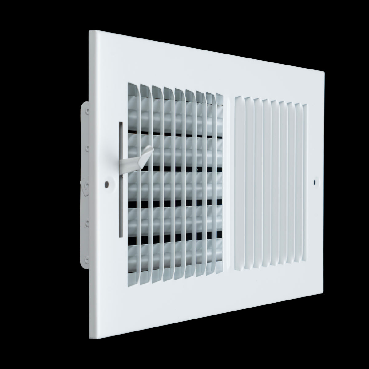Fits 10x6 Duct Opening 2 WAY Steel Air Supply Diffuser by Handua | Register Vent Cover Grille for Sidewall and Ceiling | White | Outer Dimensions: 11.75" X 7.75"