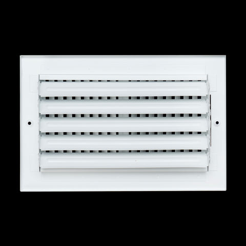 Fits 10x6 Duct Opening 2 WAY Steel Air Supply Diffuser by Handua | Register Vent Cover Grille for Sidewall and Ceiling | White | Outer Dimensions: 11.75" X 7.75"