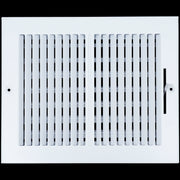 10 x 8-inch White Steel flat stamped supply register, front view