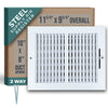 Steel Air Supply Diffuser 2 WAY | White Vent Cover Grille for Sidewall and Ceiling