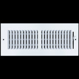 12 X 4 Duct Opening | 2 WAY Steel Air Supply Diffuser for Sidewall and Ceiling