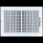 12 x 8-inch White Steel flat stamped supply register, front view