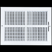 14 x 10-inch White Steel flat stamped supply register, front view