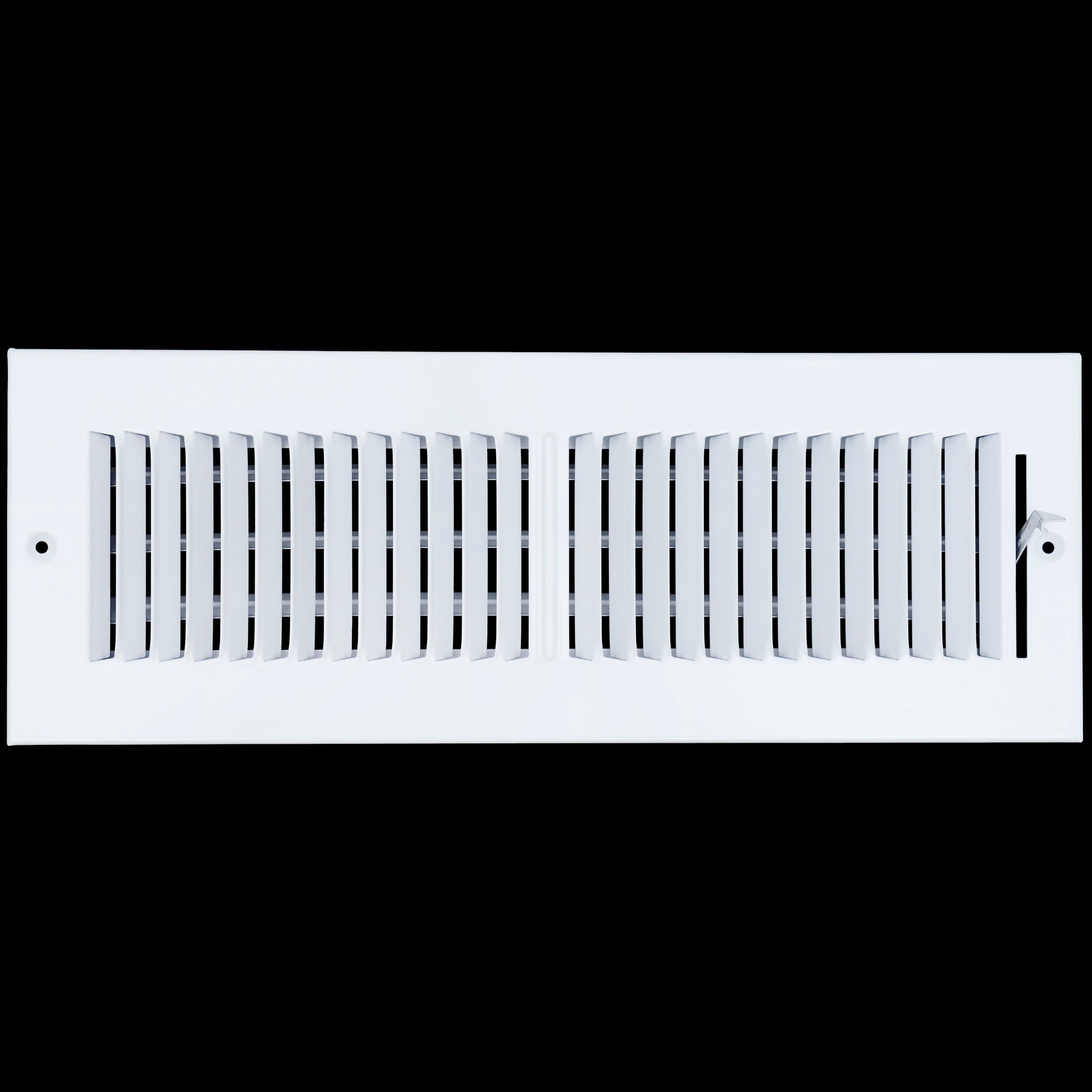 airgrilles 14 x 4 duct opening  -  2 way steel air supply diffuser for sidewall and ceiling hnd-asg-wh-2way-14x4 764613097764 - 1