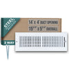 Steel Air Supply Diffuser 2 WAY | White Vent Cover Grille for Sidewall and Ceiling