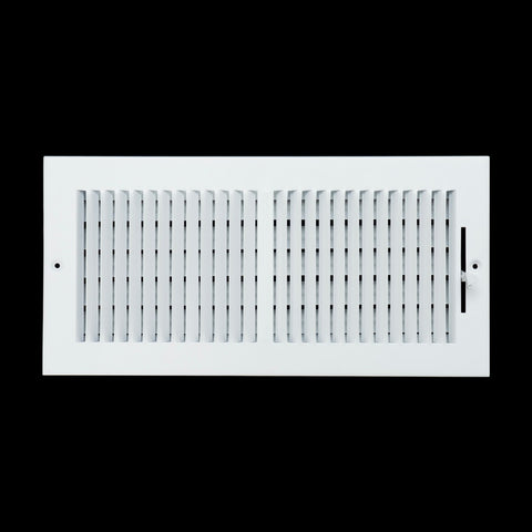 14x6 Duct Opening | 2 WAY Steel Air Supply Diffuser for Sidewall and Ceiling | White | Outer Dimension: 15-3/4"W X 7-3/4"H