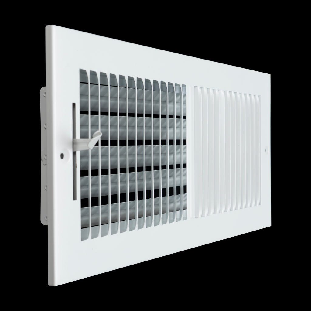 14x6 Duct Opening | 2 WAY Steel Air Supply Diffuser for Sidewall and Ceiling | White | Outer Dimension: 15-3/4"W X 7-3/4"H
